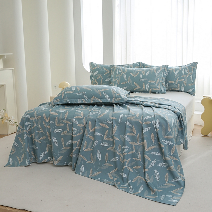 91家纺网 家纺一手货源 找家纺 优家居工厂店 2026新款13360纯棉床单单件印花全棉加厚大学生宿舍三件套 意暖时光