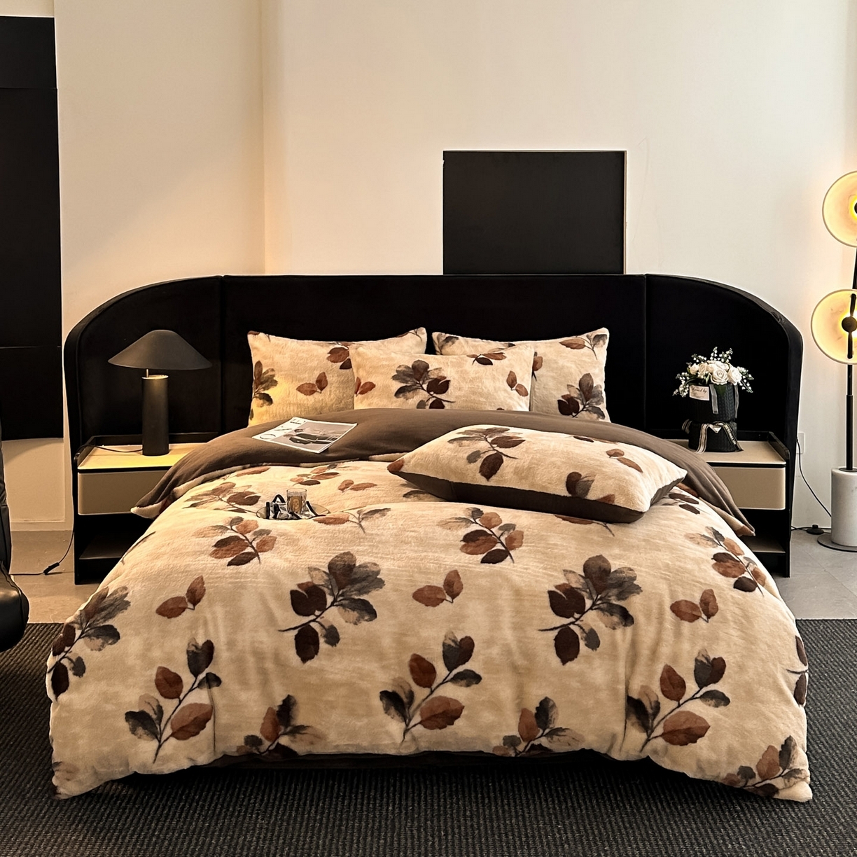 91家纺网 家纺一手货源 找家纺 （总）迪梦姿家纺 2025新款法式美拉德高克重兔毛简单款床单款四件套