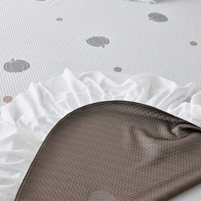 91家纺网 家纺一手货源 找家纺 优家居工厂店 A类2026夏季冰丝席裙款豆豆凉席三件套刺绣花边蕾丝花边床裙可机洗水洗 盛夏-南瓜青