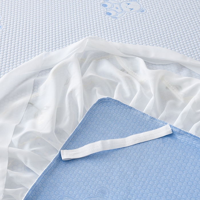 91家纺网 家纺一手货源 找家纺 优家居工厂店 A类2026夏季冰丝席裙款豆豆凉席三件套刺绣花边蕾丝花边床裙可机洗水洗 盛夏-小熊