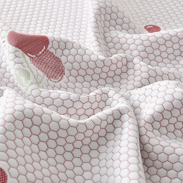 91家纺网 家纺一手货源 找家纺 优家居工厂店 A类2026新款凉感豆豆提花凉席床裙款床盖三件套高档蕾丝花边可机洗水洗 盛夏-樱桃