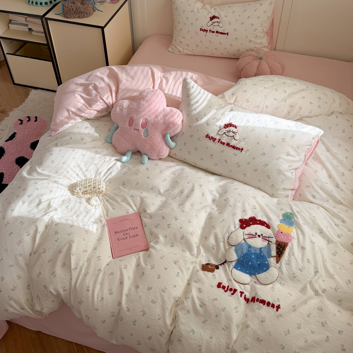 91家纺网 家纺一手货源 找家纺 （总）美乐迪家纺 2026新款云感双层纱毛巾绣四件套（会员-2）