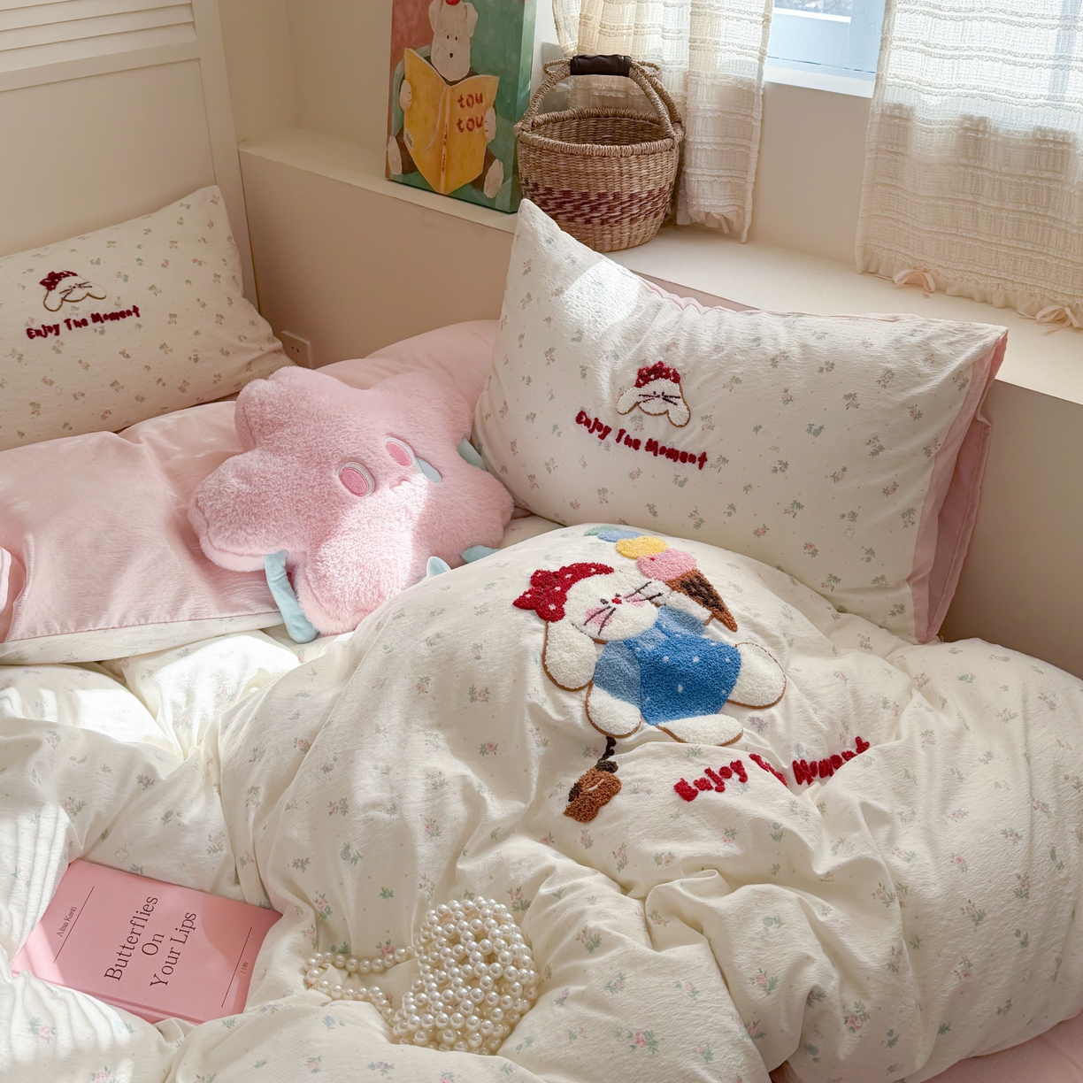 91家纺网 家纺一手货源 找家纺 （总）美乐迪家纺 2026新款云感双层纱毛巾绣四件套（会员-2）