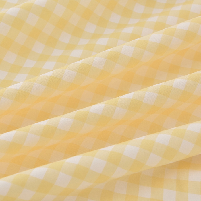 91家纺网 家纺一手货源 找家纺 优家居工厂店 2026新款A类超柔舒适水洗棉韩式花边四件套小清新格子纯色学生三件套 奶油-黄