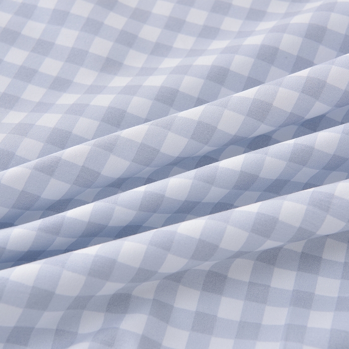 91家纺网 家纺一手货源 找家纺 优家居工厂店 2026新款A类超柔舒适水洗棉韩式花边四件套小清新格子纯色学生三件套 奶油-蓝