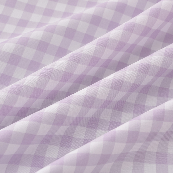 91家纺网 家纺一手货源 找家纺 优家居工厂店 2026新款A类超柔舒适水洗棉韩式花边四件套小清新格子纯色学生三件套 奶油-紫