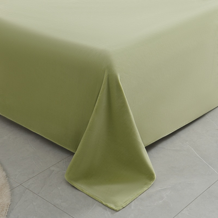 91家纺网 家纺一手货源 找家纺 优家居工厂店 2026新款高克重240克雕花烂花夹棉床盖四件套床单四件套牛奶绒床裙四件套 朱丽叶-绿