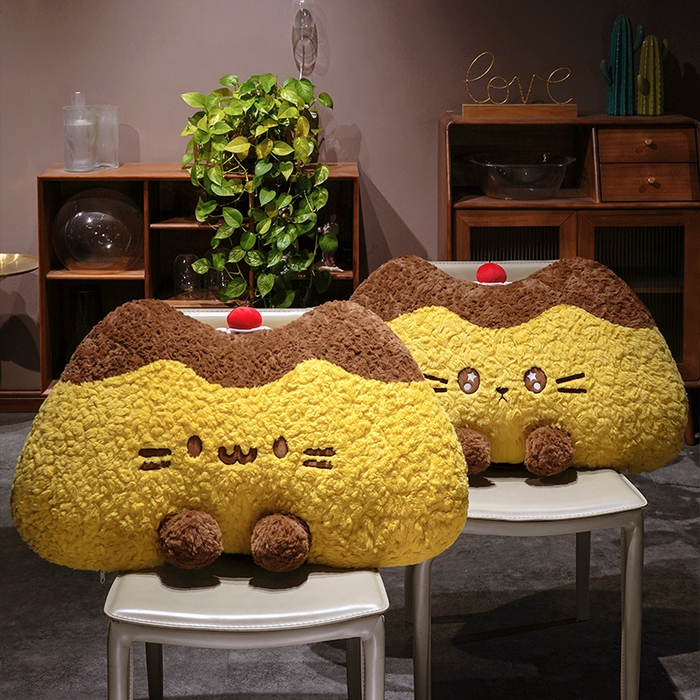 91家纺网 家纺一手货源 找家纺 （总）仟亿莱 2026新款月牙布丁猫刷花大靠背