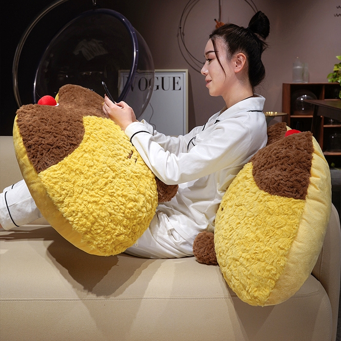 91家纺网 家纺一手货源 找家纺 仟亿莱 2026新款月牙布丁猫刷花大靠背 组合图（仅供展示不可下单）