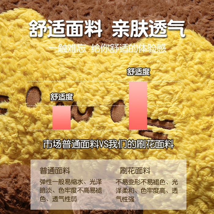 91家纺网 家纺一手货源 找家纺 仟亿莱 2026新款月牙布丁猫刷花大靠背 组合图（仅供展示不可下单）