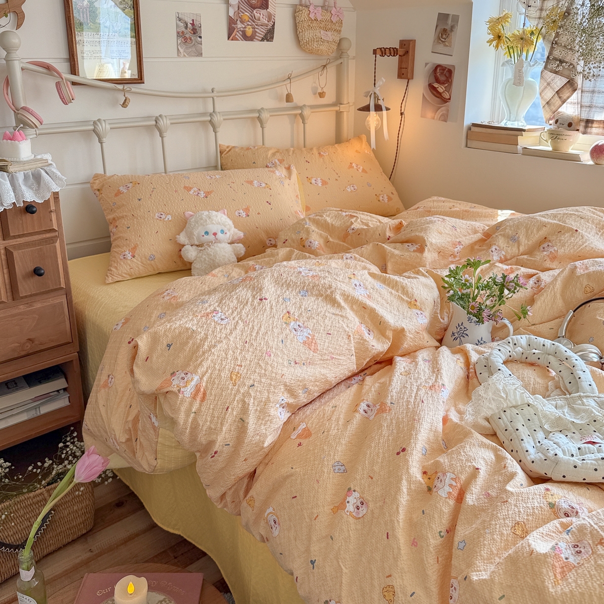 91家纺网 家纺一手货源 找家纺 （总）初念2025新款水洗棉镂空花边夏被（提供买家秀）