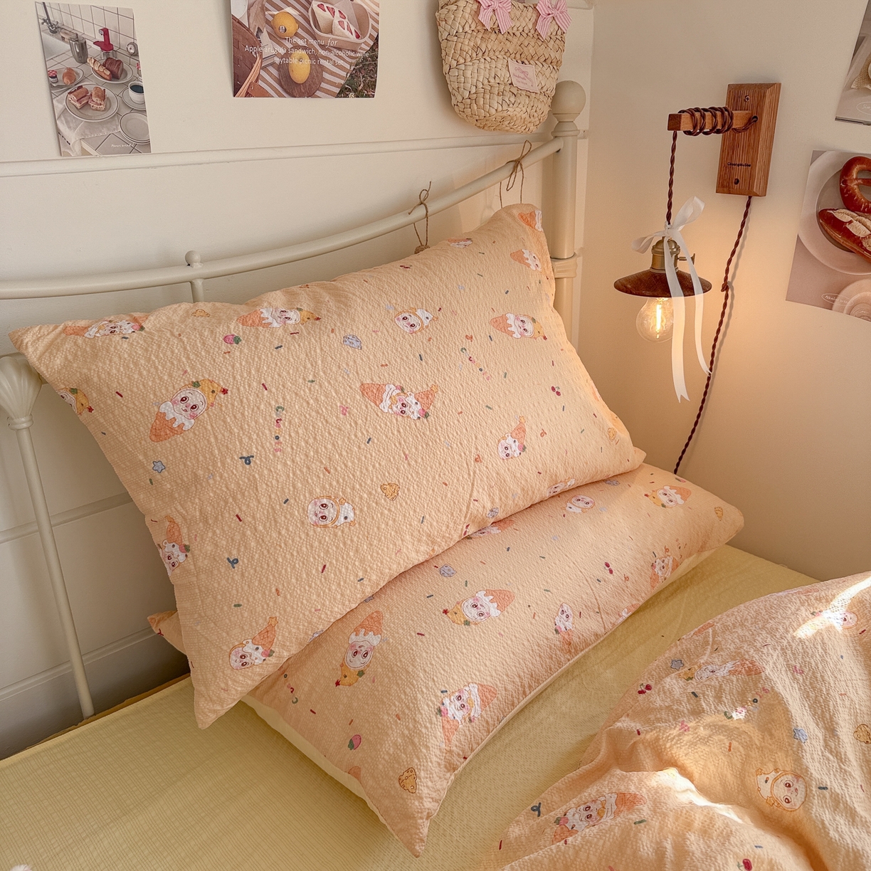 91家纺网 家纺一手货源 找家纺 （总）初念 2026新款A类高品质110克超柔泡芙纱四件套