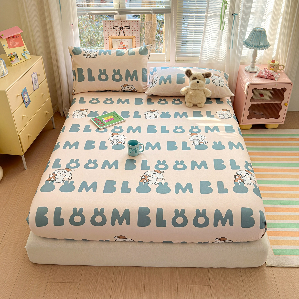 91家纺网 家纺一手货源 找家纺 （总）女子家纺 2025新款加厚保暖纯色双拼婴儿绒宝宝绒四件套