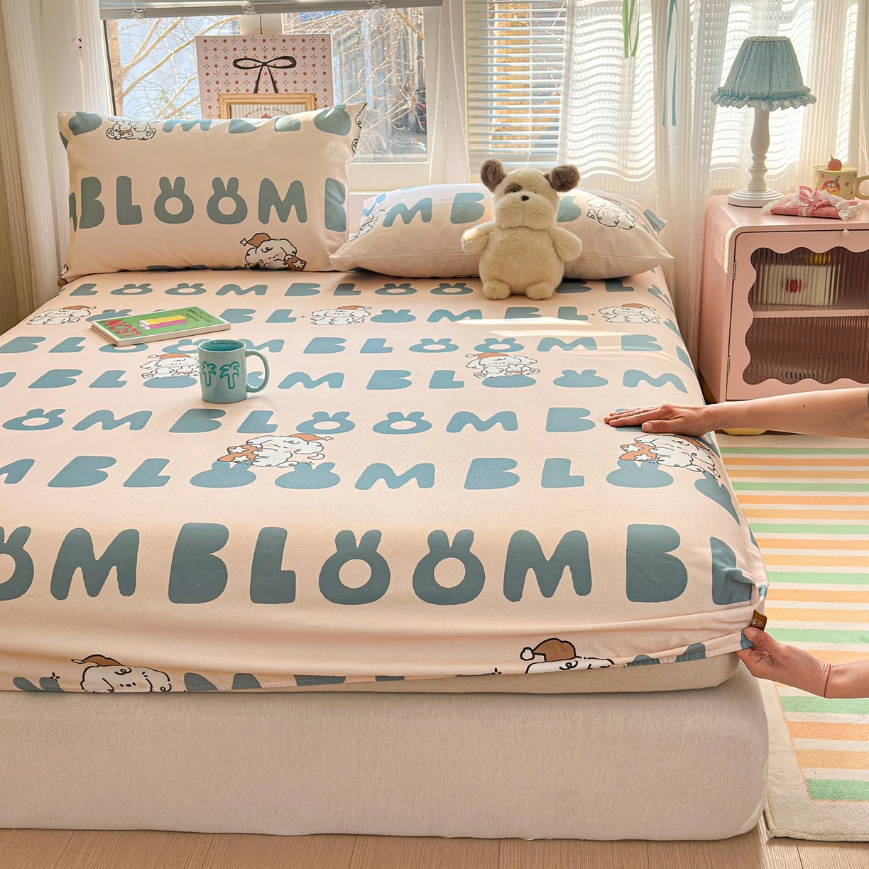 91家纺网 家纺一手货源 找家纺 （总）女子家纺 2026新款全棉老粗布床笠