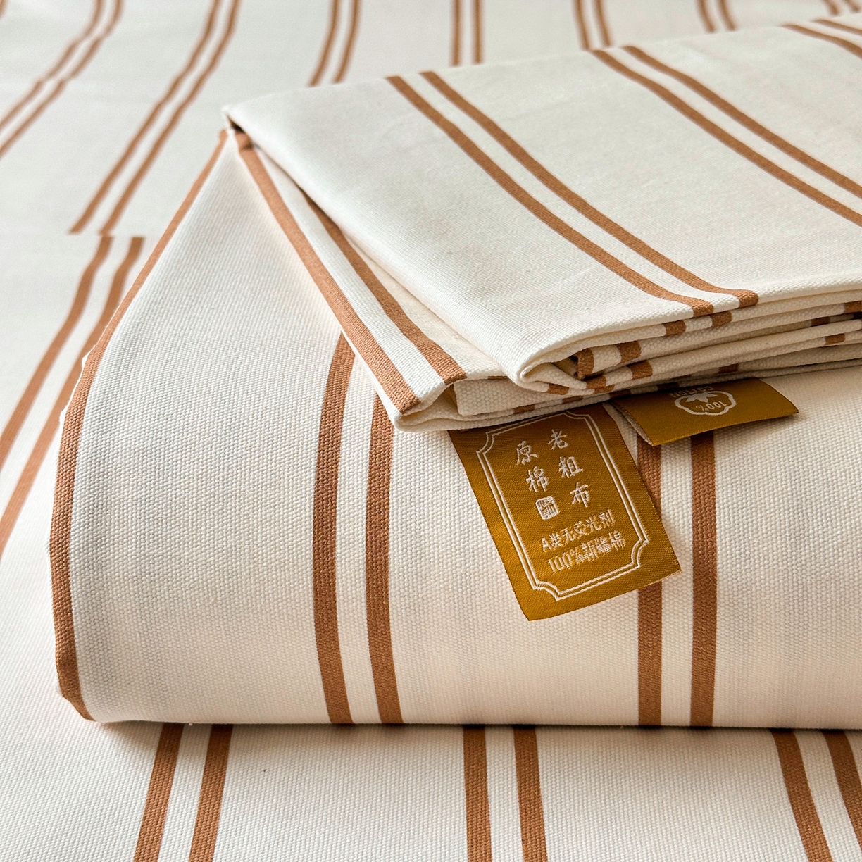 91家纺网 家纺一手货源 找家纺 女子家纺 2026新款全棉老粗布床笠 风月-米