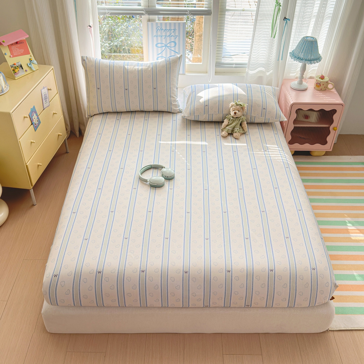 女子家纺 2026新款全棉老粗布床笠 简恋