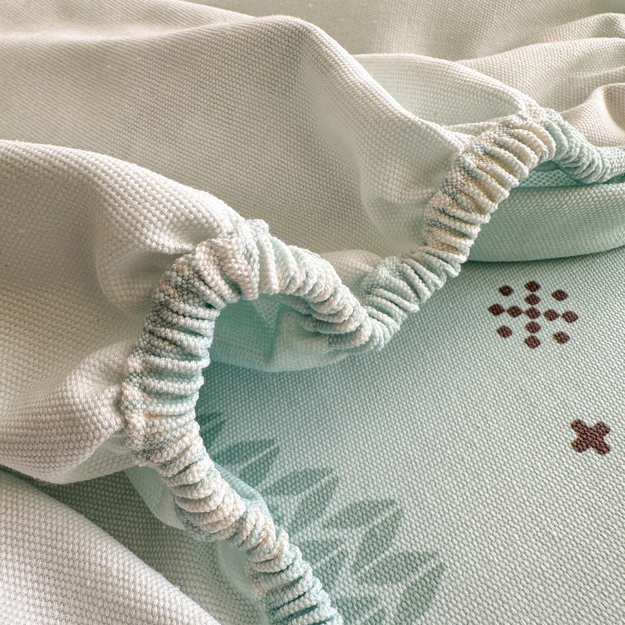 91家纺网 家纺一手货源 找家纺 女子家纺 2026新款全棉老粗布床笠 奶酪