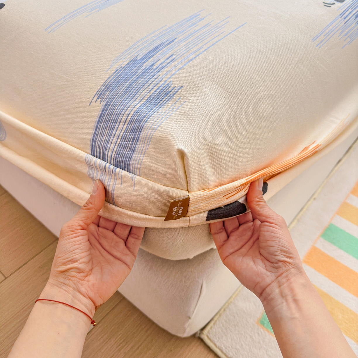 91家纺网 家纺一手货源 找家纺 女子家纺 2026新款全棉老粗布床笠 软萌