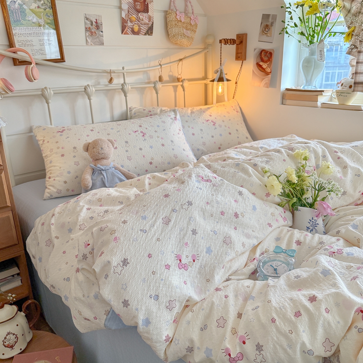 91家纺网 家纺一手货源 找家纺 （总）初念 2026新款A类高品质110克超柔泡芙纱四件套