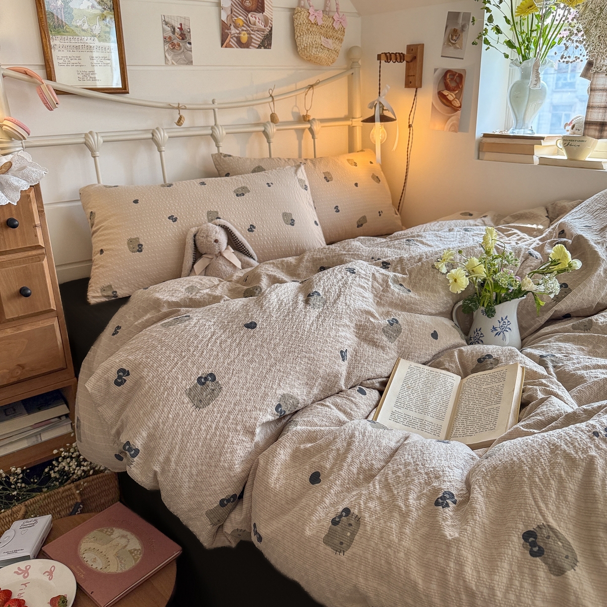 91家纺网 家纺一手货源 找家纺 （总）初念 2026新款A类高品质110克超柔泡芙纱四件套