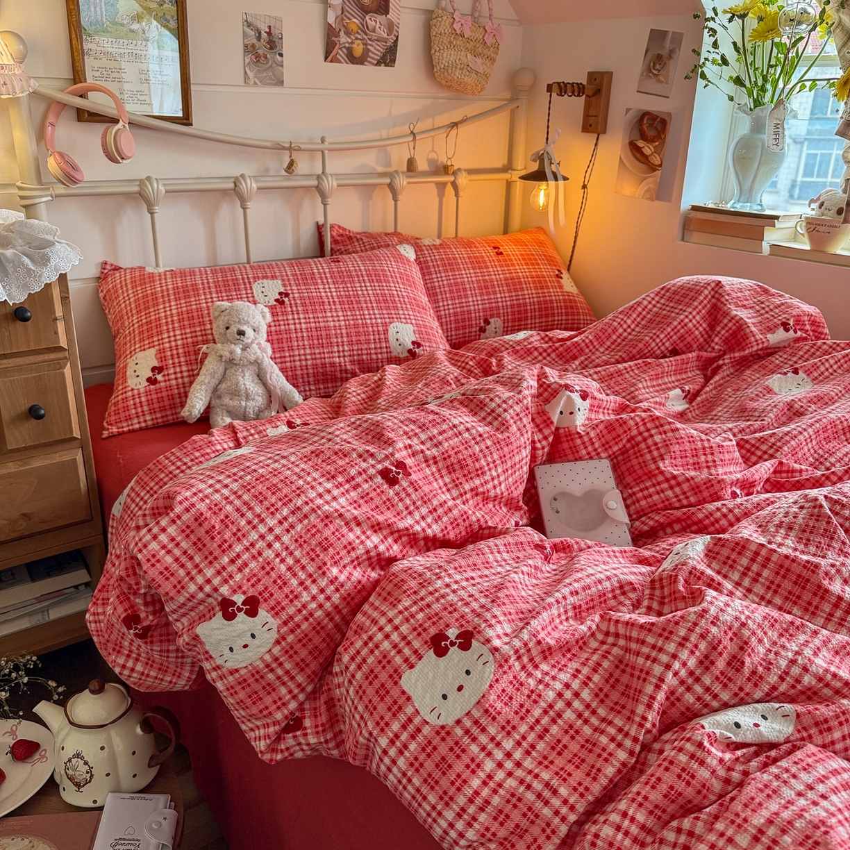 91家纺网 家纺一手货源 找家纺 （总）初念 2026新款A类高品质110克超柔泡芙纱四件套