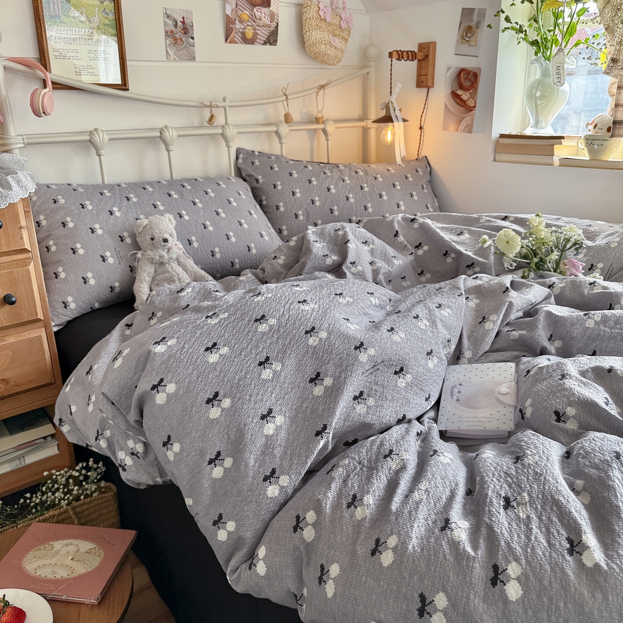 91家纺网 家纺一手货源 找家纺 （总）初念 2026新款A类高品质110克超柔泡芙纱四件套