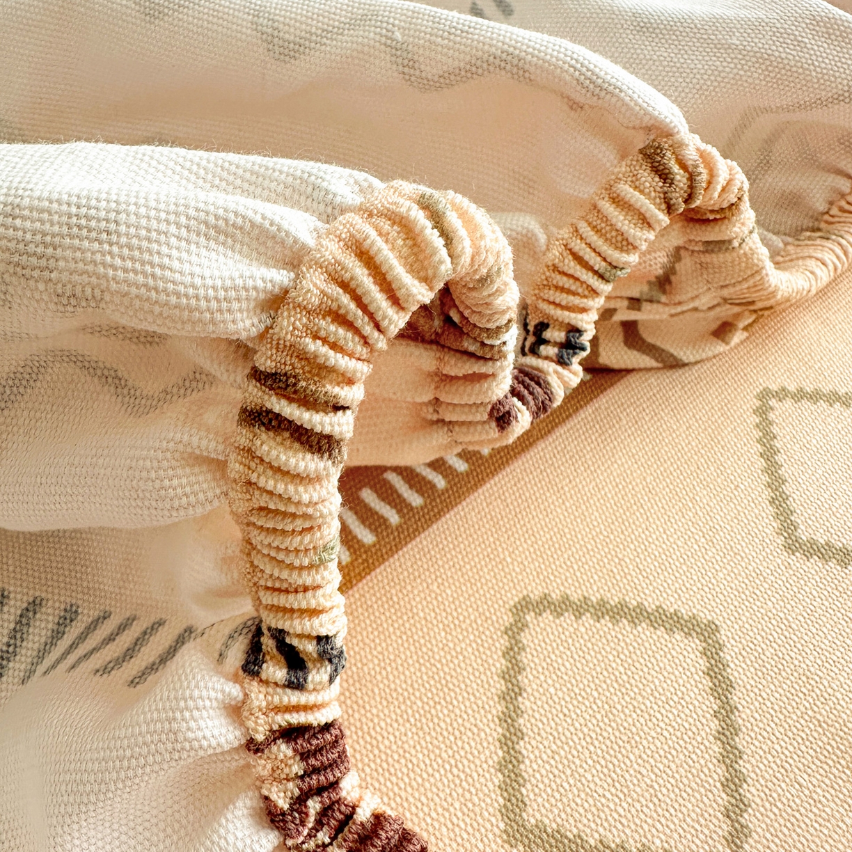 91家纺网 家纺一手货源 找家纺 女子家纺 2026新款全棉老粗布床笠 幸运结