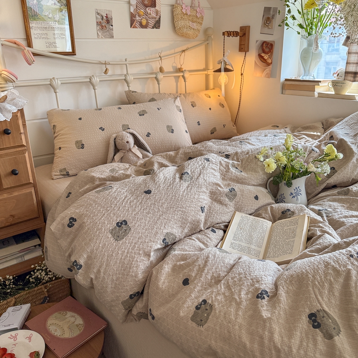 91家纺网 家纺一手货源 找家纺 （总）初念 2026新款A类高品质110克超柔泡芙纱四件套