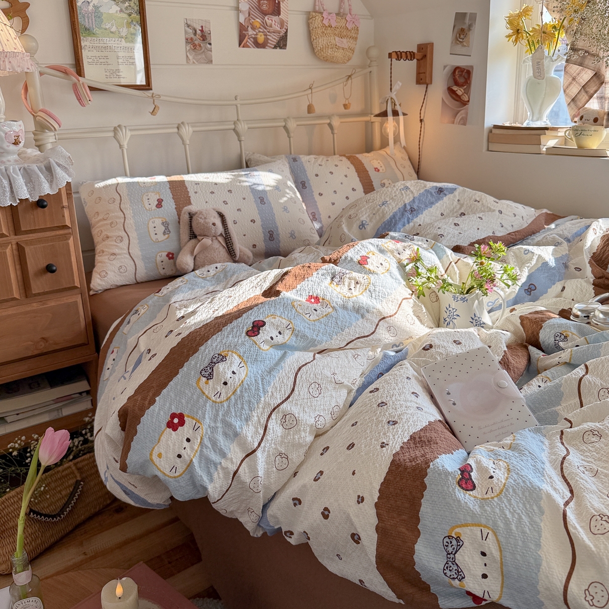 91家纺网 家纺一手货源 找家纺 （总）初念 2026新款A类高品质110克超柔泡芙纱四件套