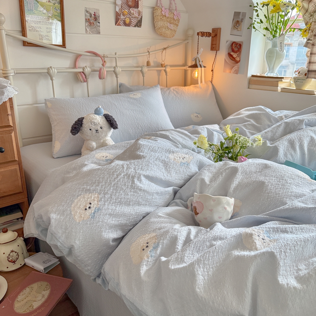 91家纺网 家纺一手货源 找家纺 （总）初念 2026新款A类高品质110克超柔泡芙纱四件套