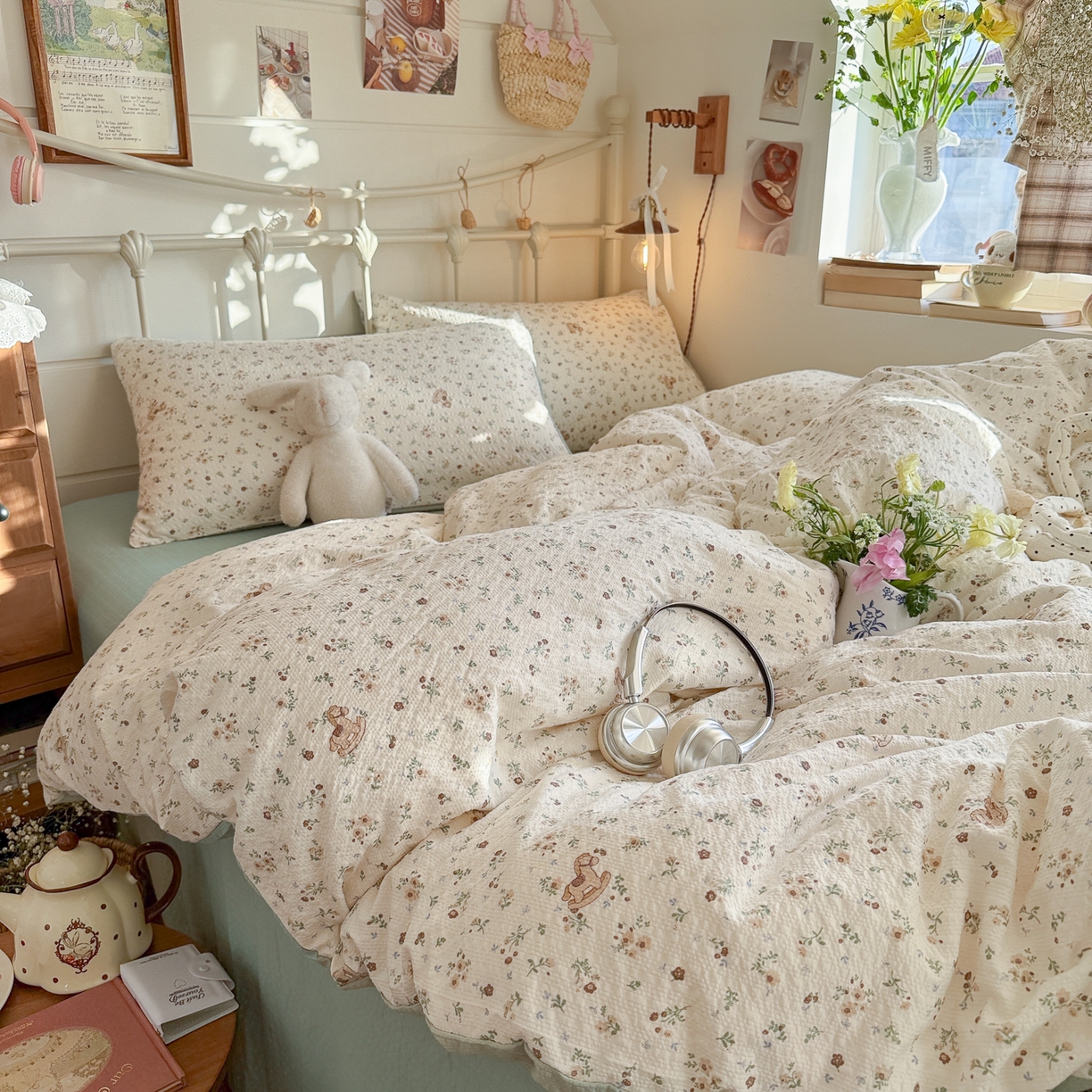 91家纺网 家纺一手货源 找家纺 （总）初念 2026新款A类高品质110克超柔泡芙纱四件套