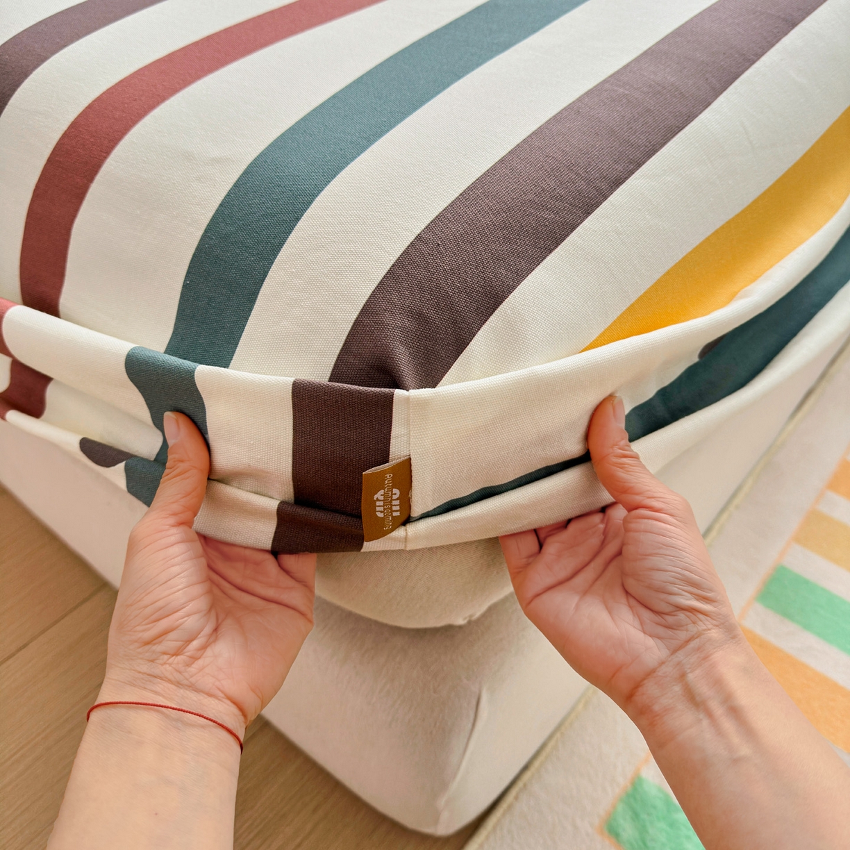 91家纺网 家纺一手货源 找家纺 女子家纺 2026新款全棉老粗布床笠 雅灰