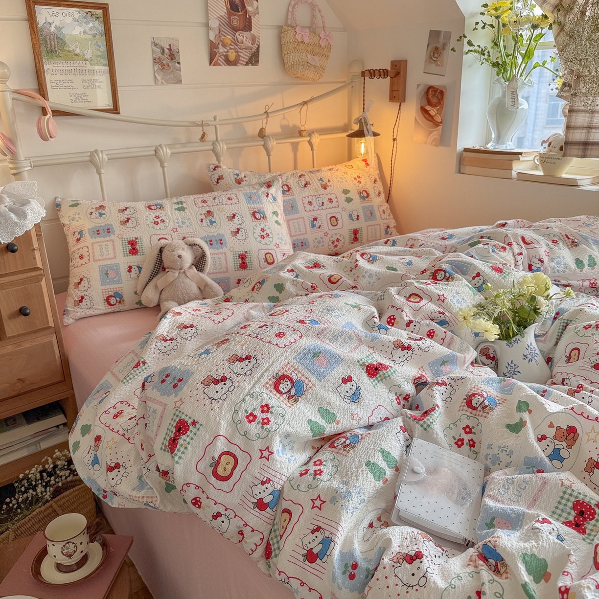 91家纺网 家纺一手货源 找家纺 （总）初念 2026新款A类高品质110克超柔泡芙纱四件套