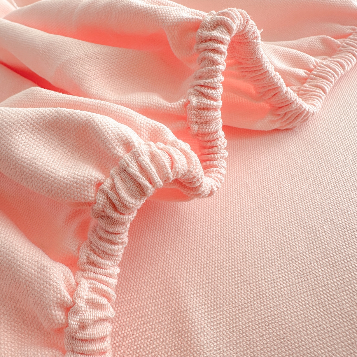 91家纺网 家纺一手货源 找家纺 女子家纺 2026新款全棉老粗布床笠 樱桃粉