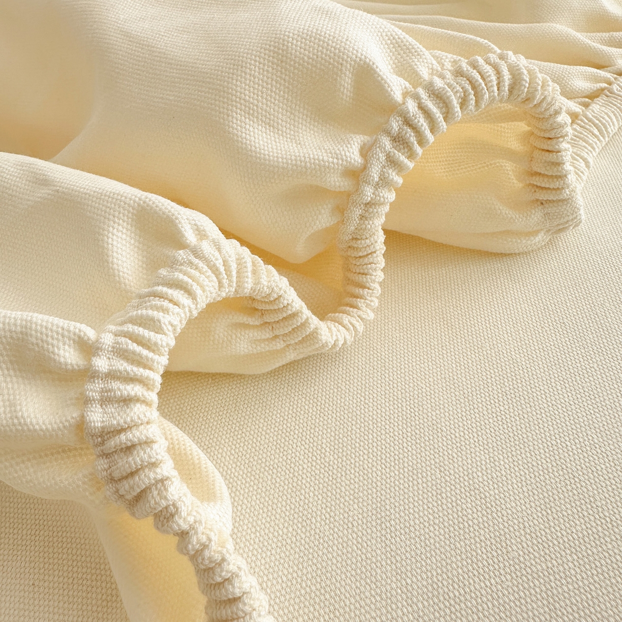 91家纺网 家纺一手货源 找家纺 女子家纺 2026新款全棉老粗布床笠 月白