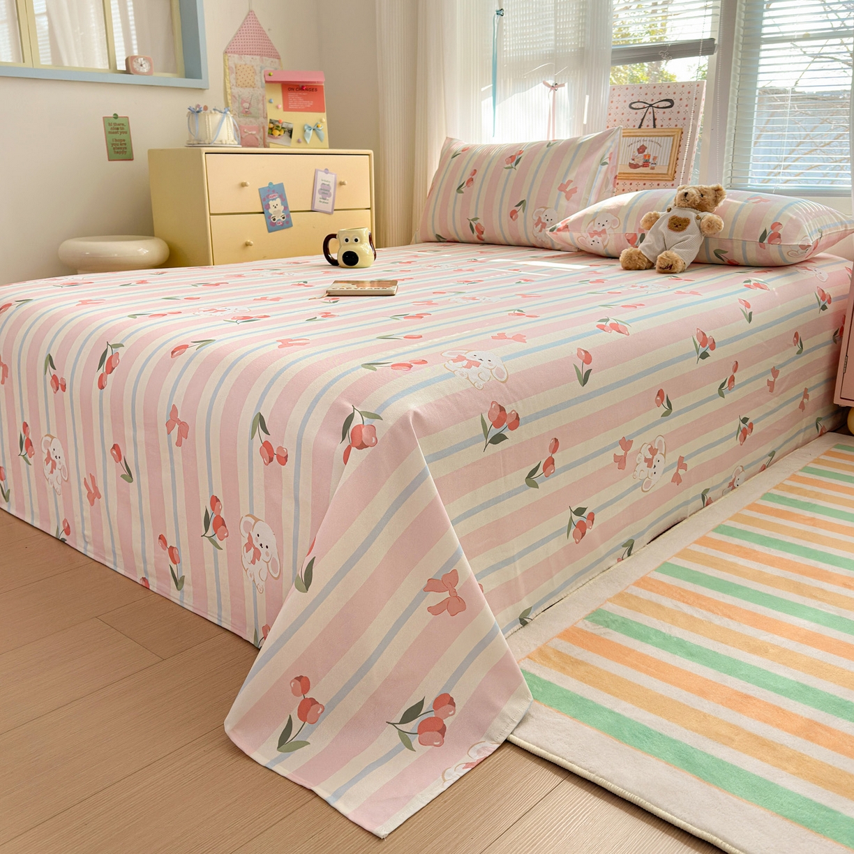 91家纺网 家纺一手货源 找家纺 （总）女子家纺 2026新款全棉老粗布床单