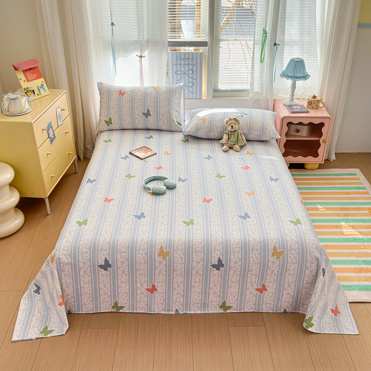 91家纺网 家纺一手货源 找家纺 女子家纺 2026新款全棉老粗布床单 简爱