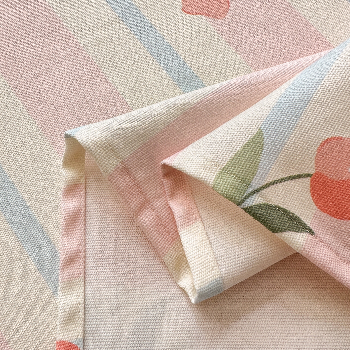 91家纺网 家纺一手货源 找家纺 女子家纺 2026新款全棉老粗布床单 冰淇淋