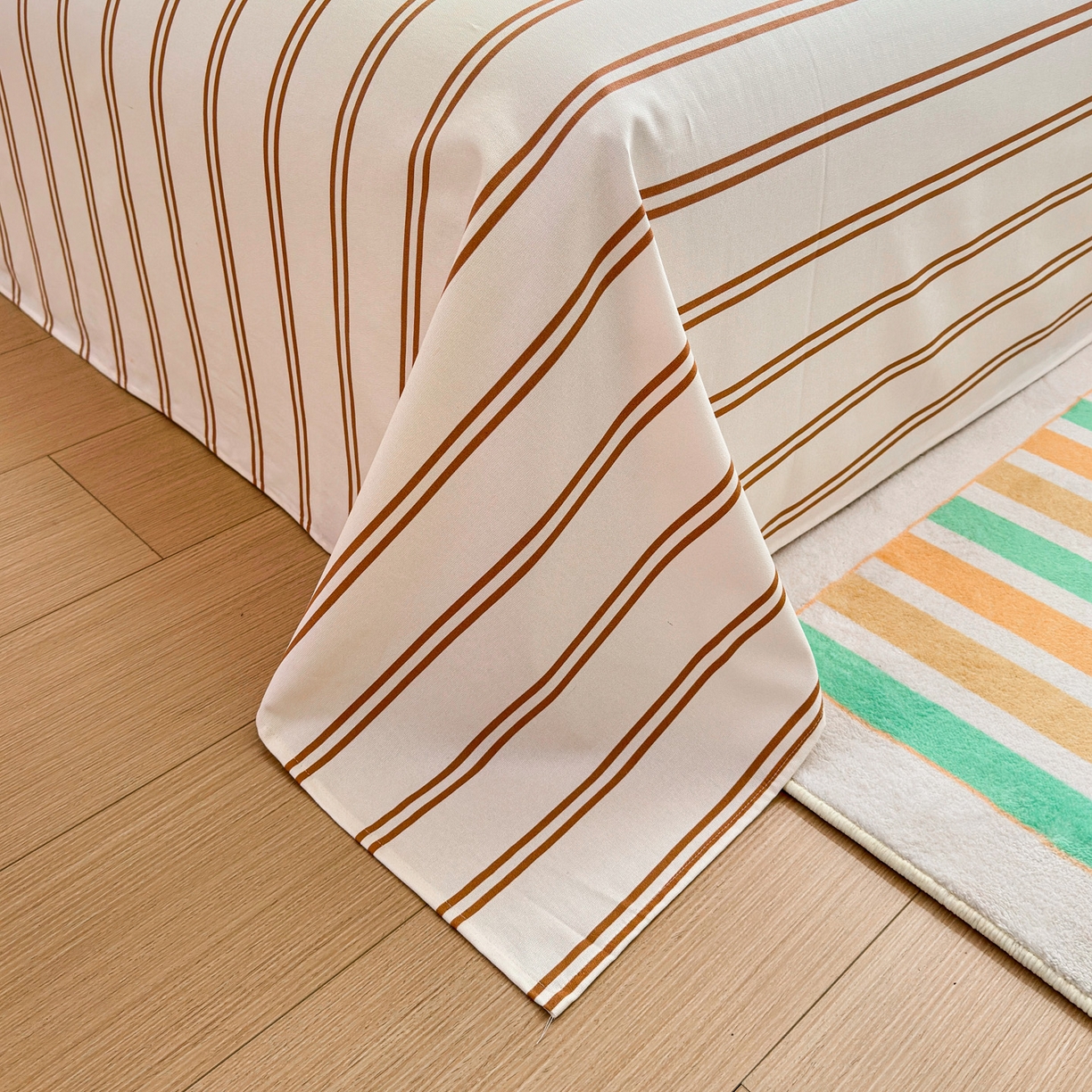 91家纺网 家纺一手货源 找家纺 女子家纺 2026新款全棉老粗布床单 风月-米