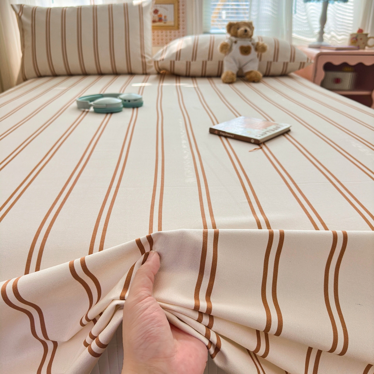 91家纺网 家纺一手货源 找家纺 女子家纺 2026新款全棉老粗布床单 风月-米