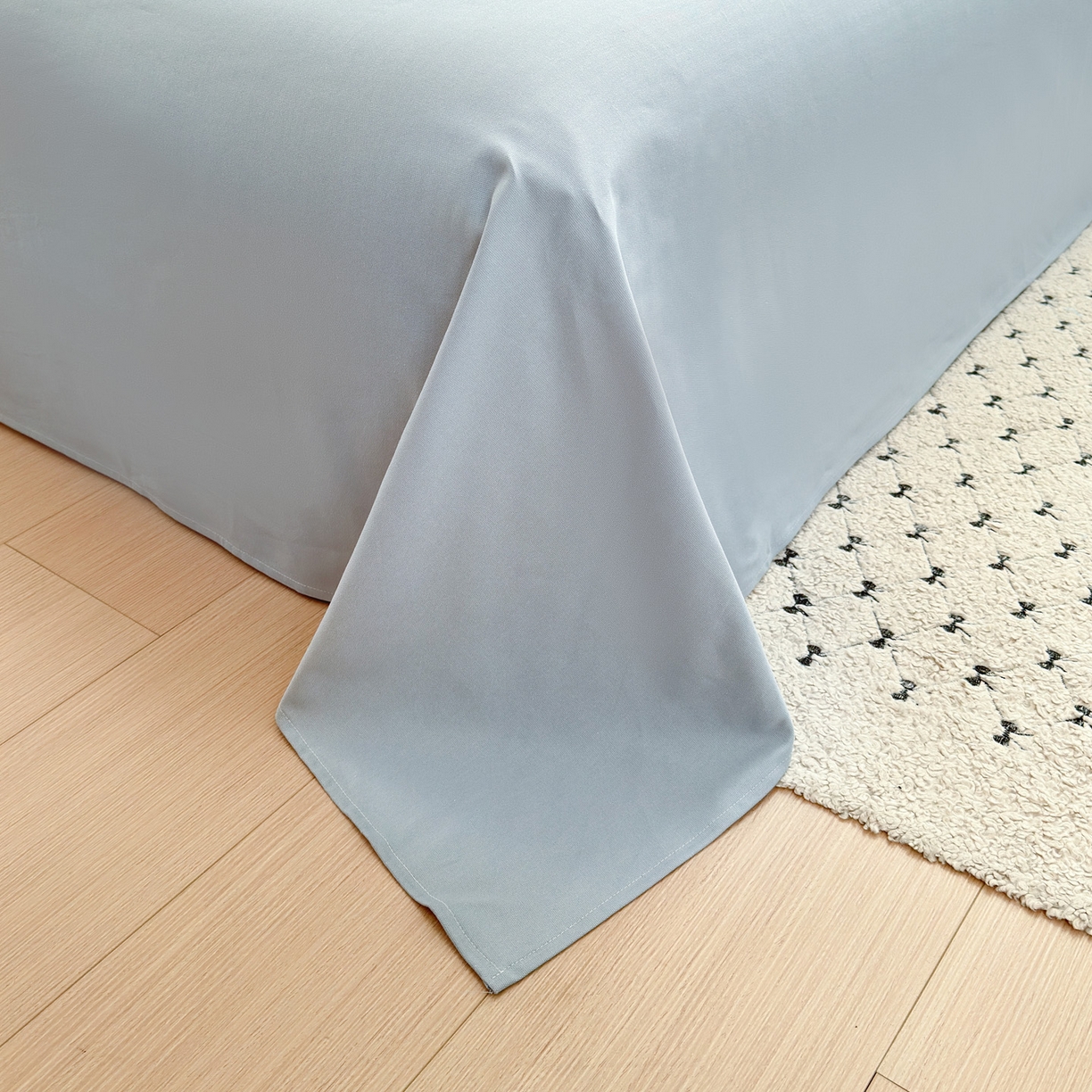 91家纺网 家纺一手货源 找家纺 女子家纺 2026新款全棉老粗布床单 海蓝