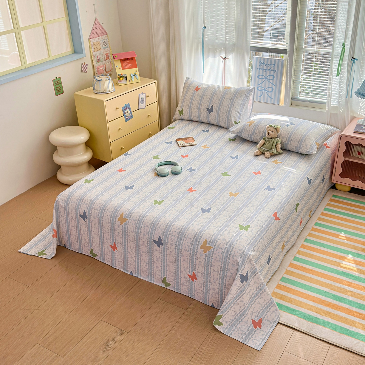 91家纺网 家纺一手货源 找家纺 女子家纺 2026新款全棉老粗布床单 简爱