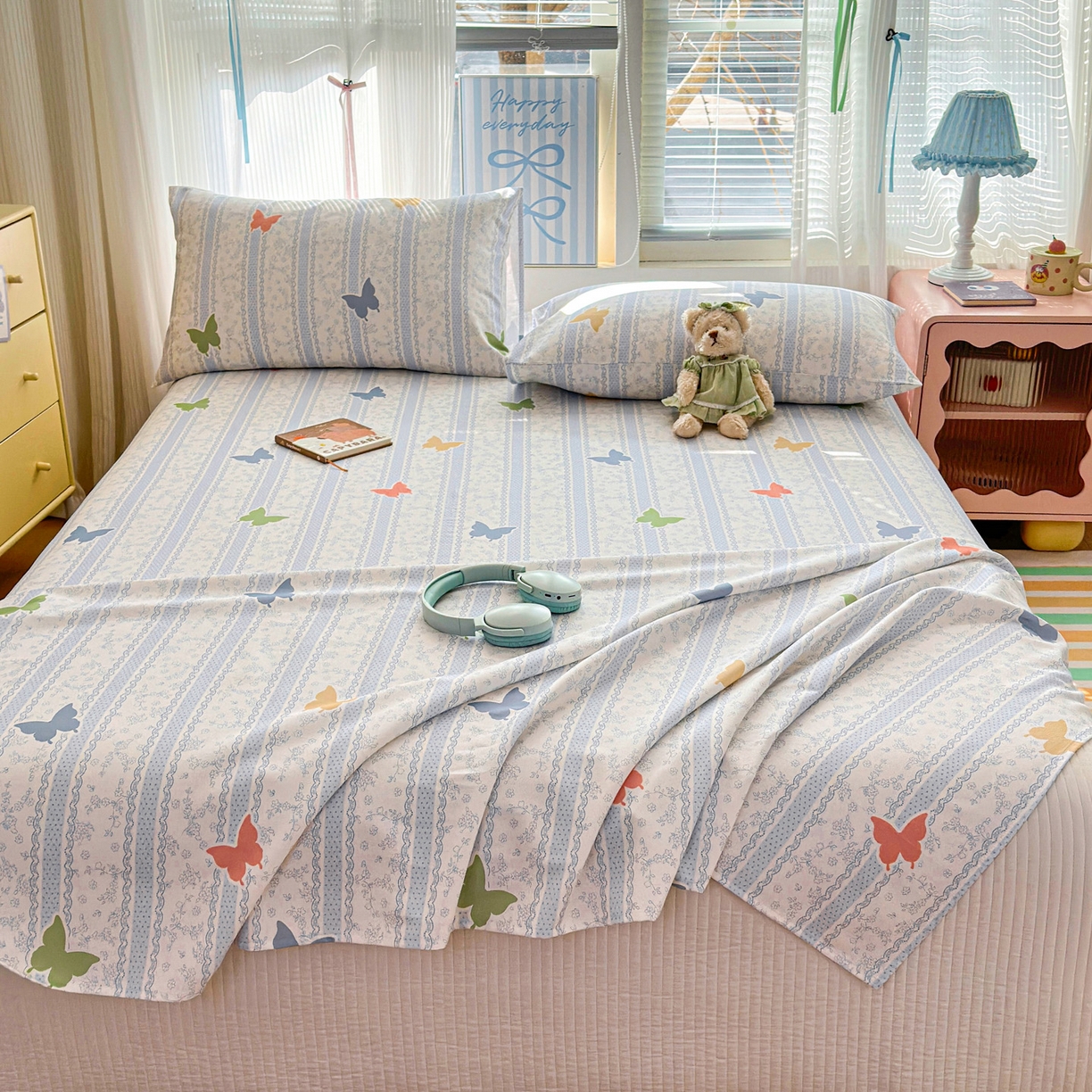 91家纺网 家纺一手货源 找家纺 女子家纺 2026新款全棉老粗布床单 简爱