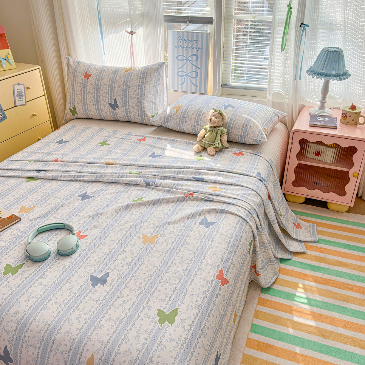 91家纺网 家纺一手货源 找家纺 女子家纺 2026新款全棉老粗布床单 简爱