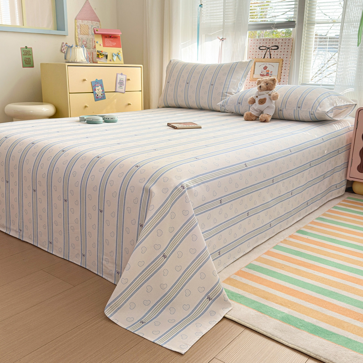 91家纺网 家纺一手货源 找家纺 女子家纺 2026新款全棉老粗布床单 简恋