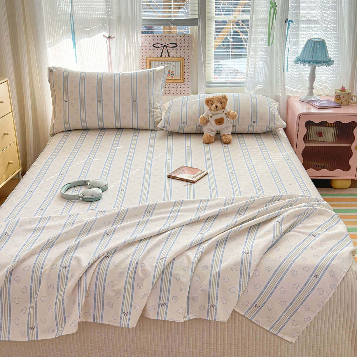 91家纺网 家纺一手货源 找家纺 女子家纺 2026新款全棉老粗布床单 简恋