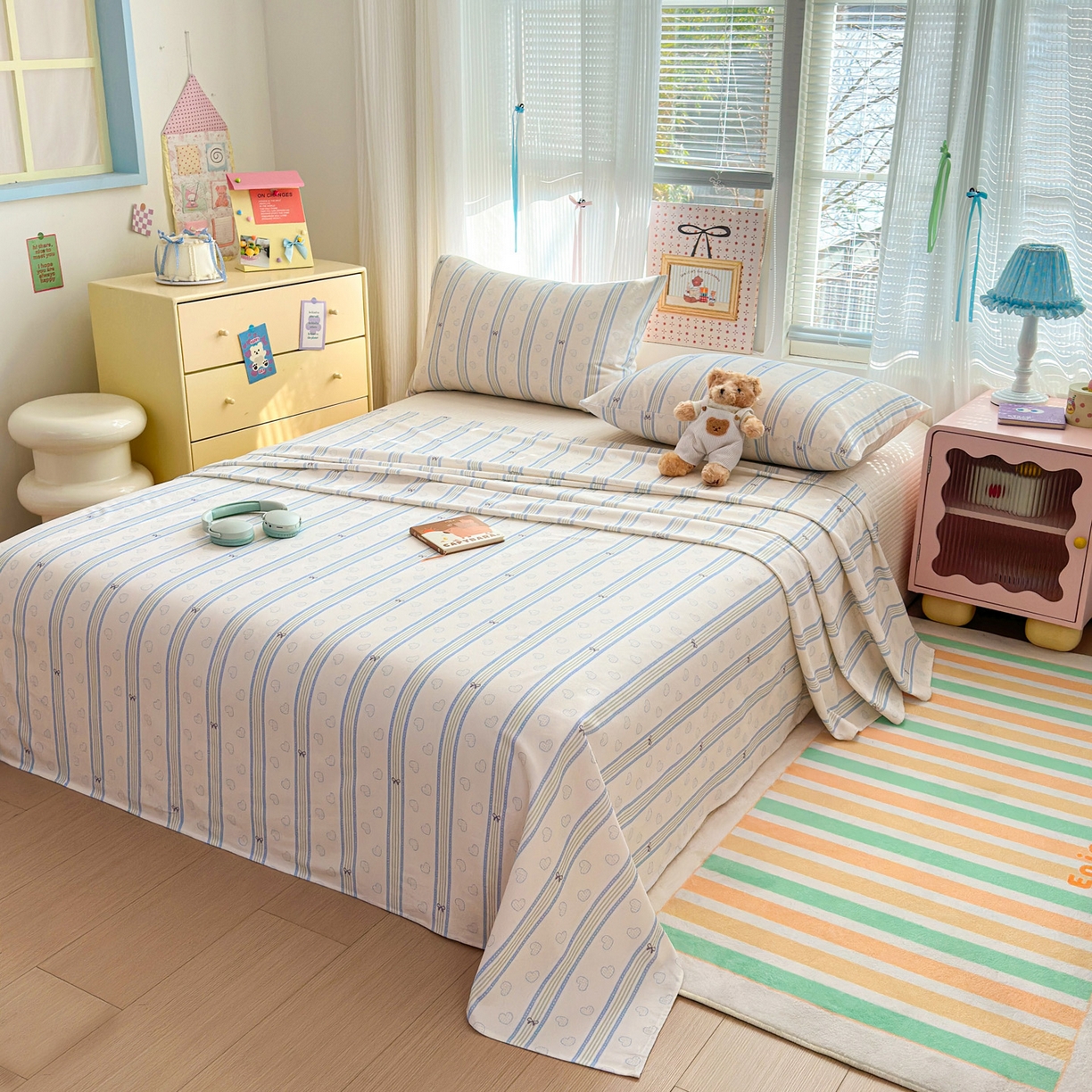 91家纺网 家纺一手货源 找家纺 女子家纺 2026新款全棉老粗布床单 简恋