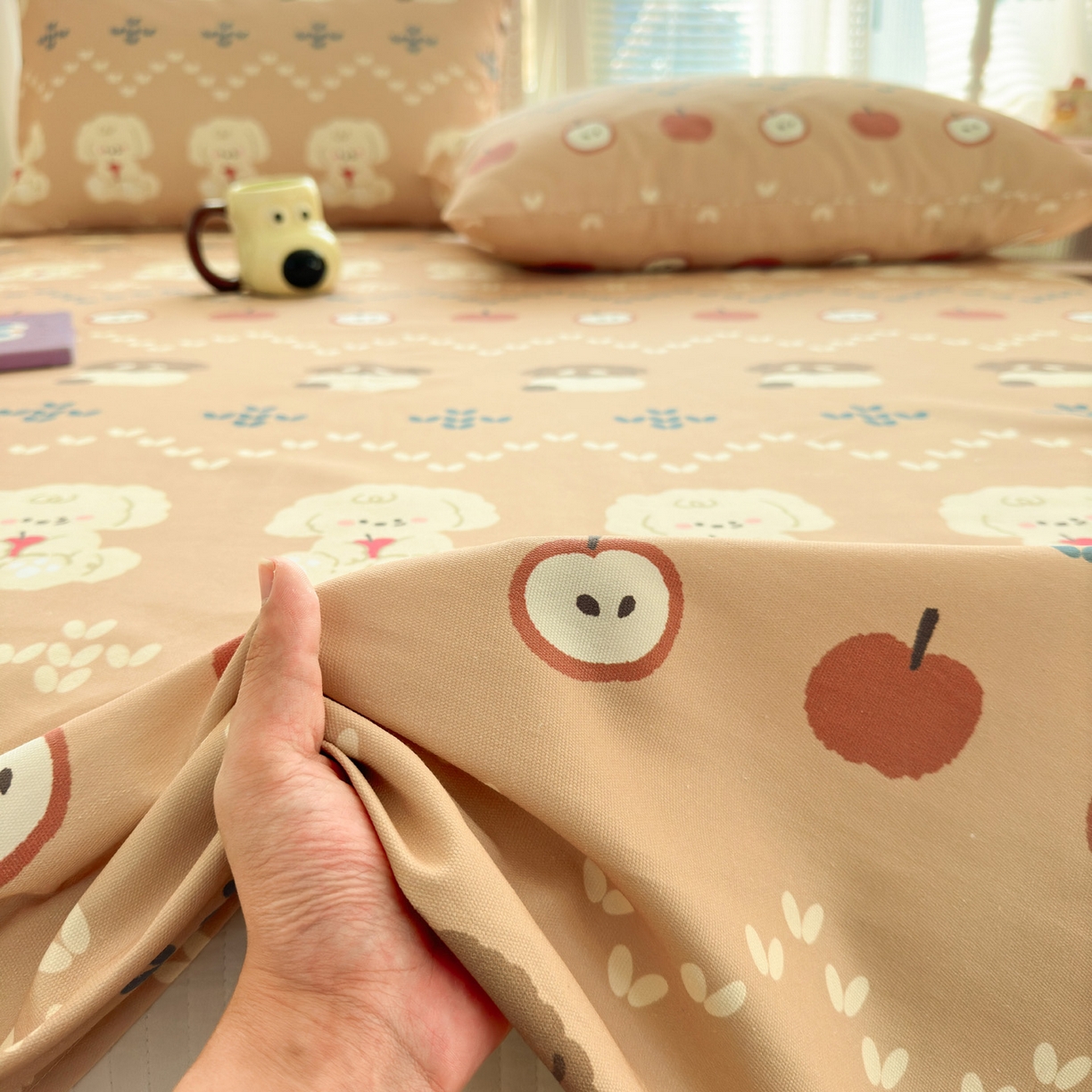 91家纺网 家纺一手货源 找家纺 女子家纺 2026新款全棉老粗布床单 玛奇朵