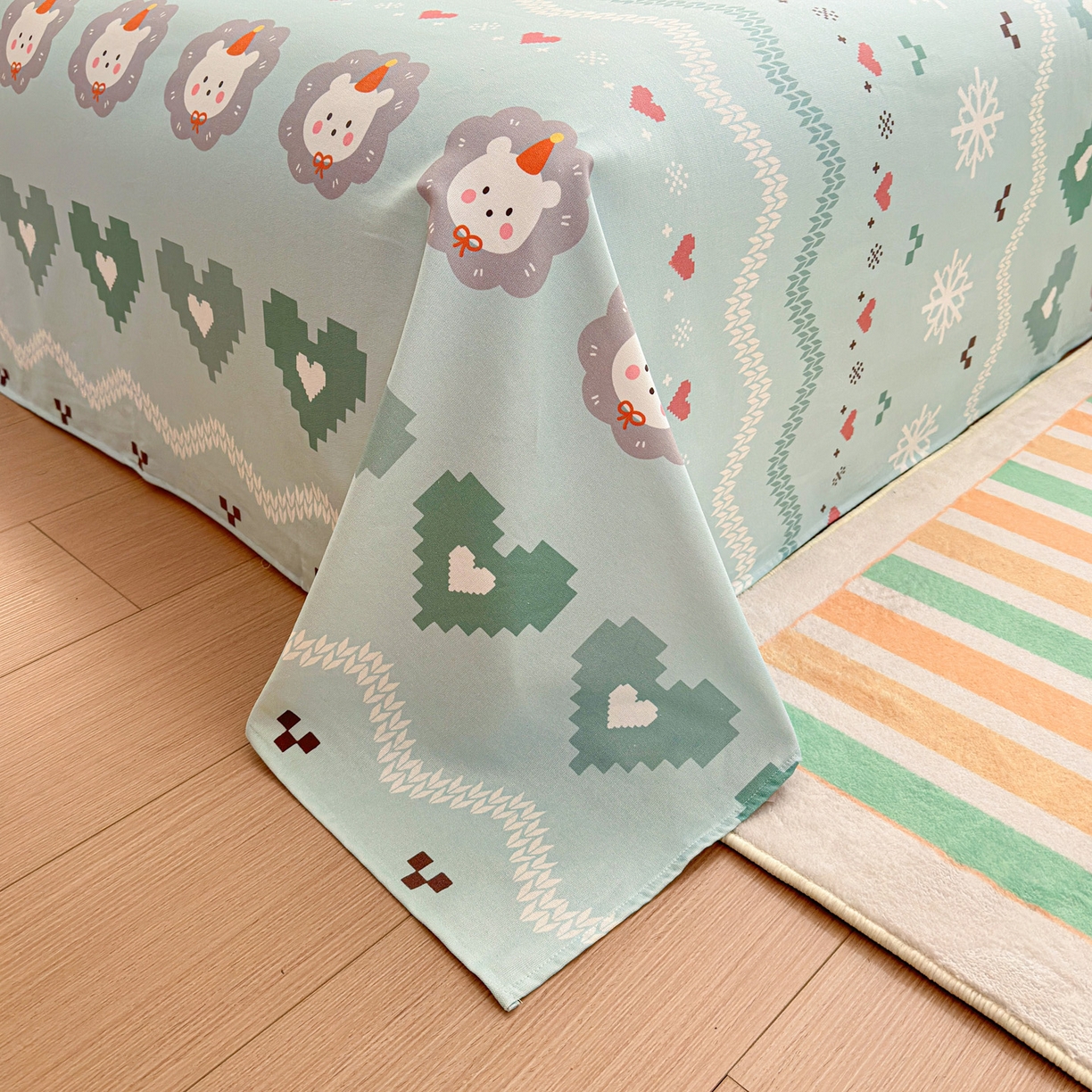 91家纺网 家纺一手货源 找家纺 女子家纺 2026新款全棉老粗布床单 奶酪