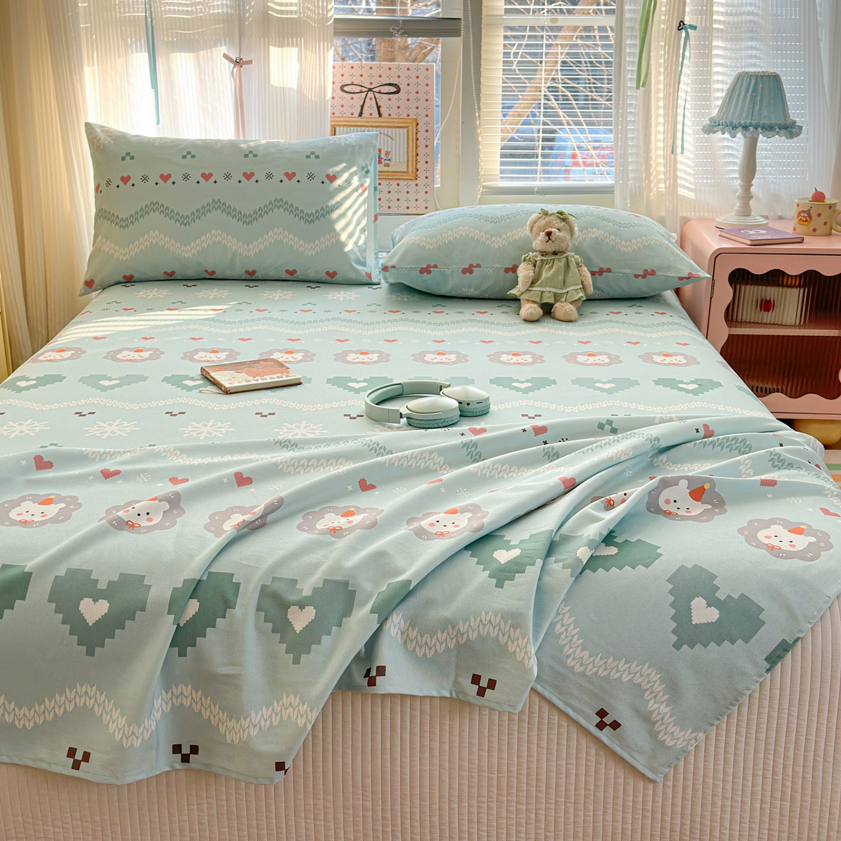 91家纺网 家纺一手货源 找家纺 女子家纺 2026新款全棉老粗布床单 奶酪